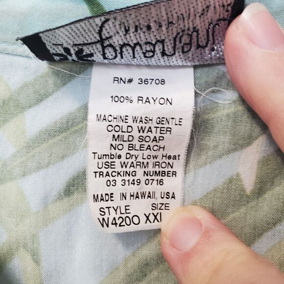 Puanani Women's Hawaiian Aloha Rayon Short Sleeve Button-Up Shirt Size XXL VTG - Picture 4 of 5